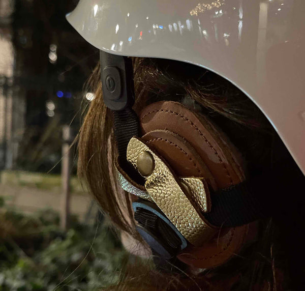 Leather Earmuffs for Bike Helmet