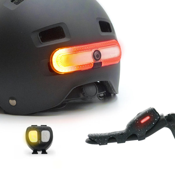 Lumiere Casque Velo avec Clignotants et Stop - OVERADE TURN et Oxybrake